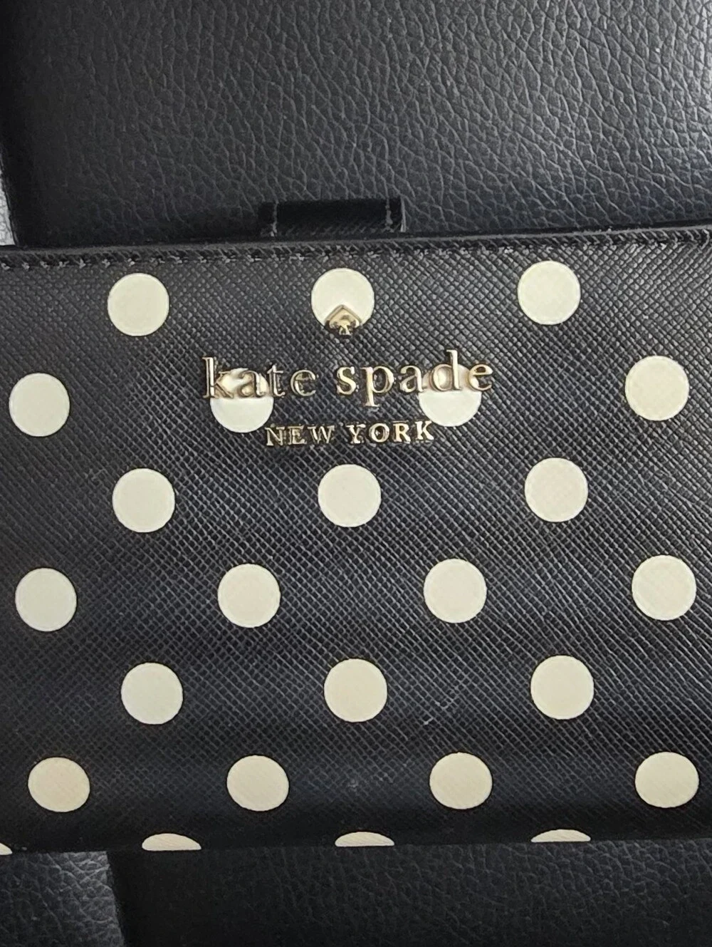 kate spade Black and Cream Polka Dot Wallet